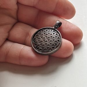 Antique Silver Flower Of Life Pendant